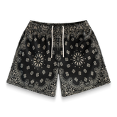 BRAVEST STUDIOS Onyx Paisley Shorts at Gravity NYC